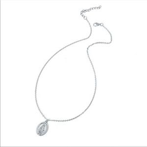 Silver Tone Virgin Mary Miraculous Necklace